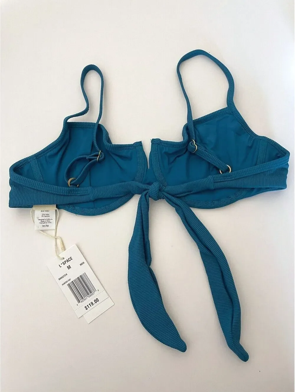 L*Space Medium Mediterranean Blue Hunter Underwire Bikini Swim Top NWT
